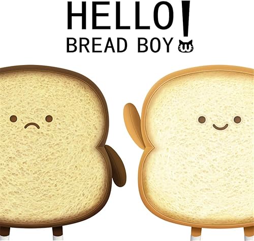 Miniatura 6 de Almohada de pan tostado, almohada de peluche de comida divertida, pequeña y bonita almohada de felpa para sofá (tostada, marrón)