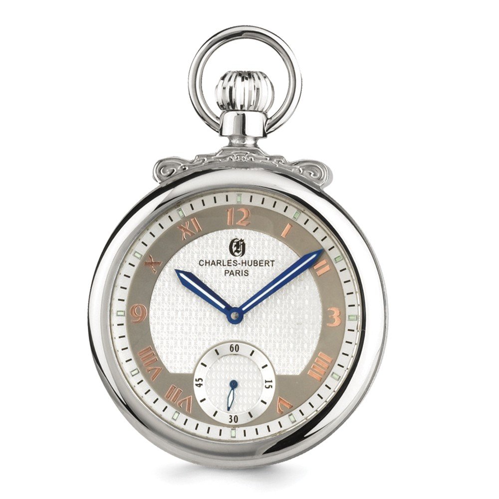 Sonia Jewels Charles Hubert Finish Off-White Dial Open Face Pocket Watch 14.5
