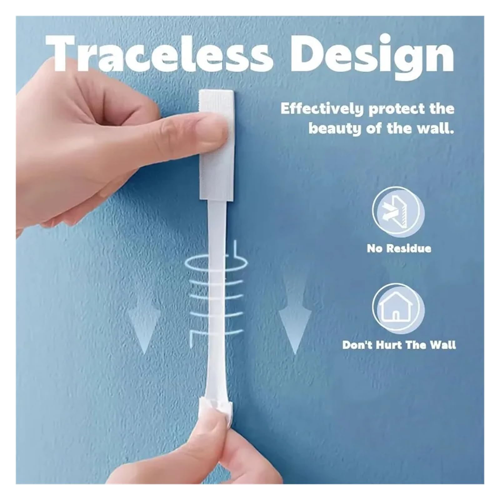 Tiras para colgar cuadros Tiras for colgar imágenes sin perforar, cinta adhesiva removible for montar marco de fotos, decoración pared del hogar, pegatina colgante DIY(72pairs)