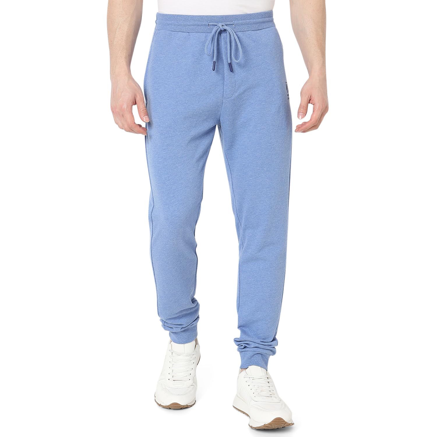 by Spykar Men Premium Cotton Blue Melange Pyjama-image-49