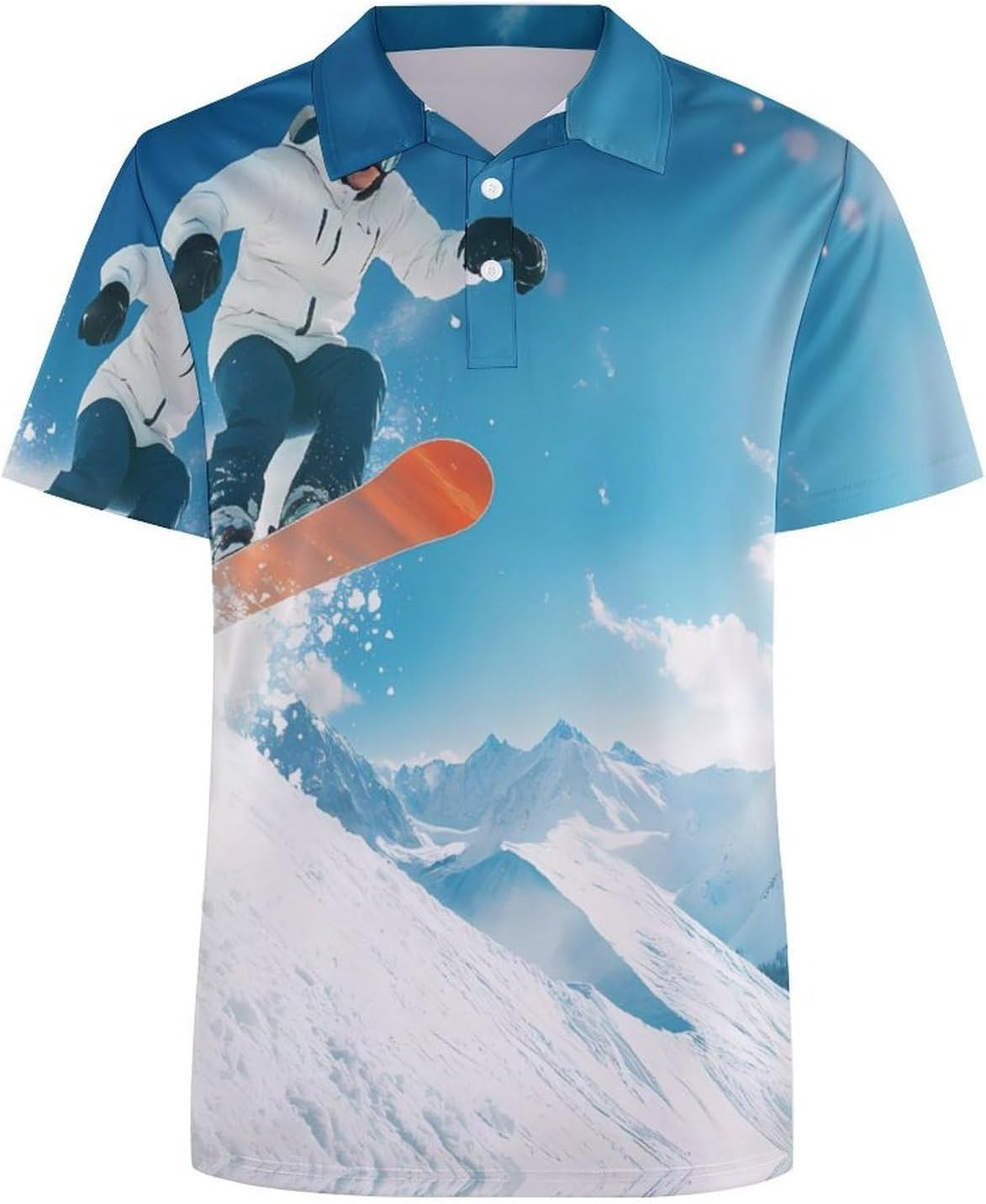 Cool Snowboarding Snowboarder Women's Golf Polo Shirts Short Sleeve Quick Dry Tennis Tops Casual Work Blouses