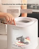 Vista 3 de Compostador eléctrico de 4 litros para cocina, contenedor de compostaje inteligente para encimera, inodoro, bajo ruido, limpieza automática