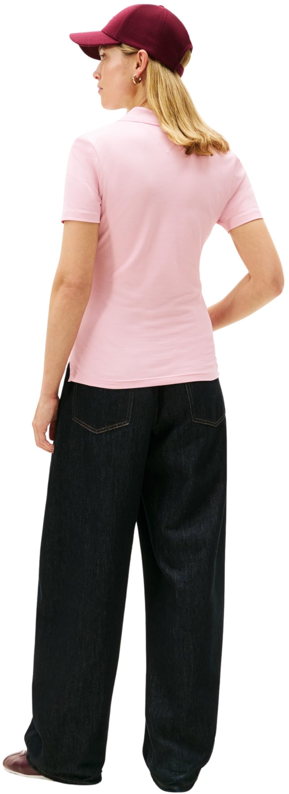 Tommy Hilfiger Polo de Manga Corta para Mujer Slim Fit