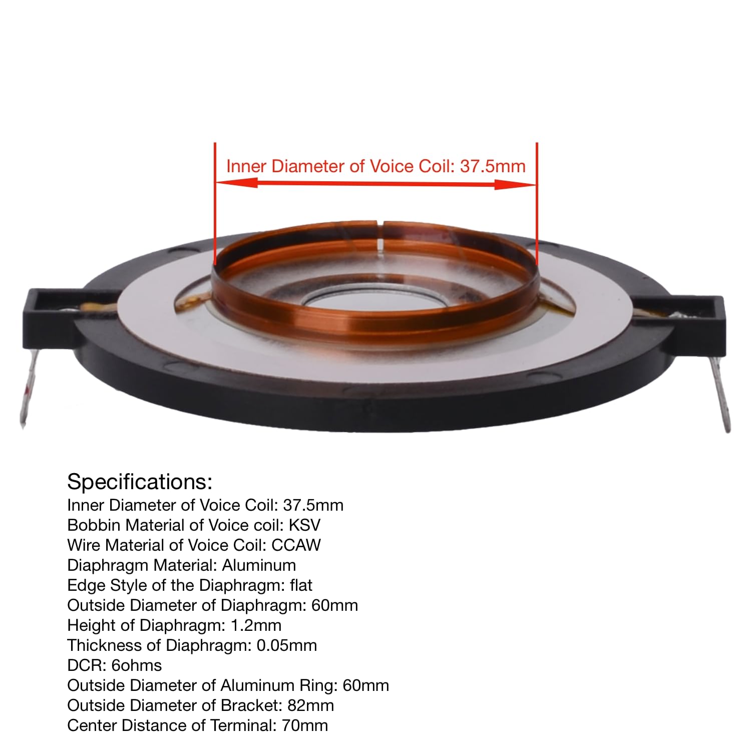 AFOULYKL Audio Aftermarket Speaker Replacement Horn Diaphragm for for PRV Audio RPTW700Ti TW600Ti, BLASTKING TW2000, Beyma CP21 CP22DIA, MB Acoustics TCP22, DS18 PRO-TW320VC, PRO-TW5L and Many Other