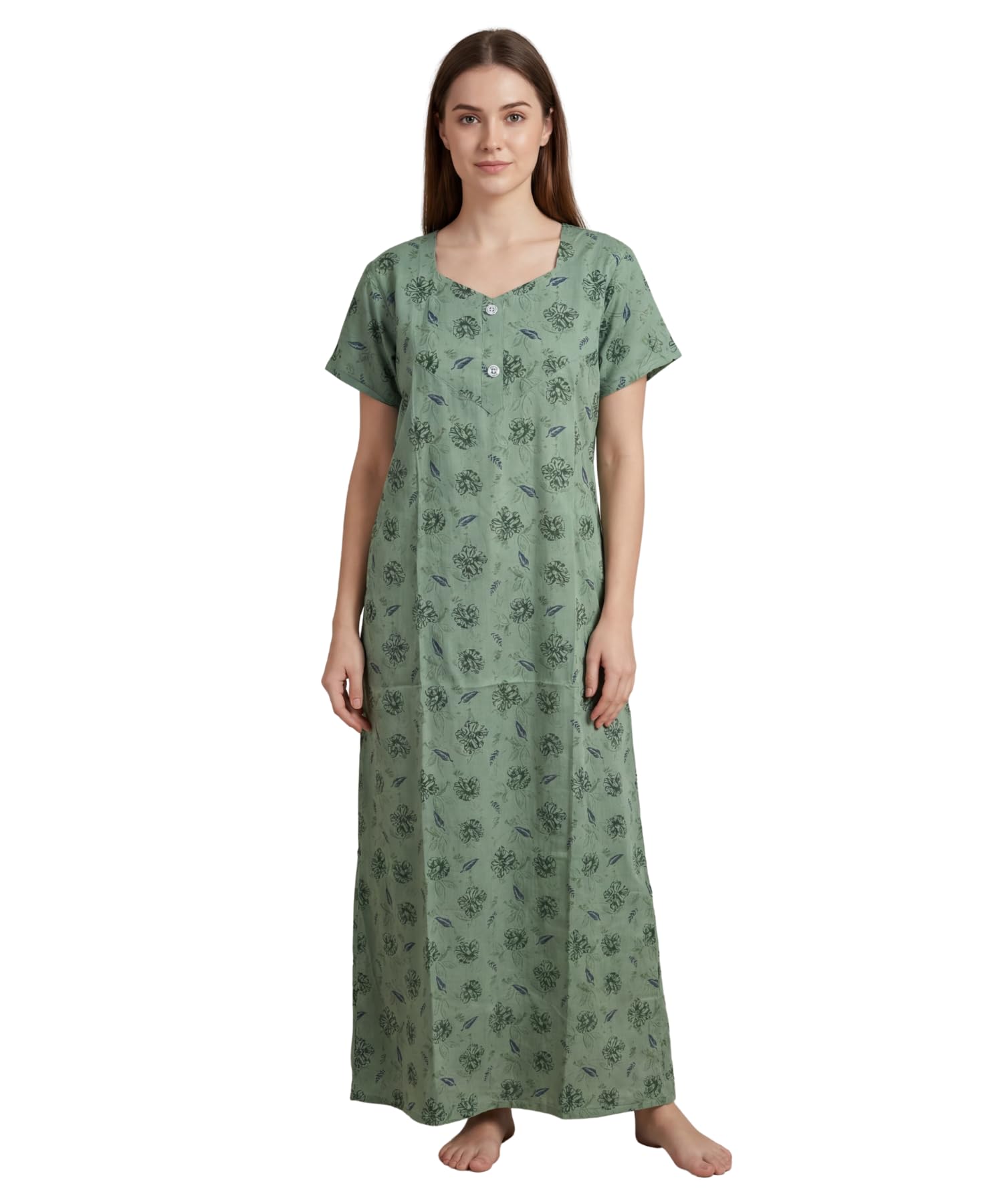 Women Maternity/Nursing Nighty – Cotton Printed Nighty for Women-image-17