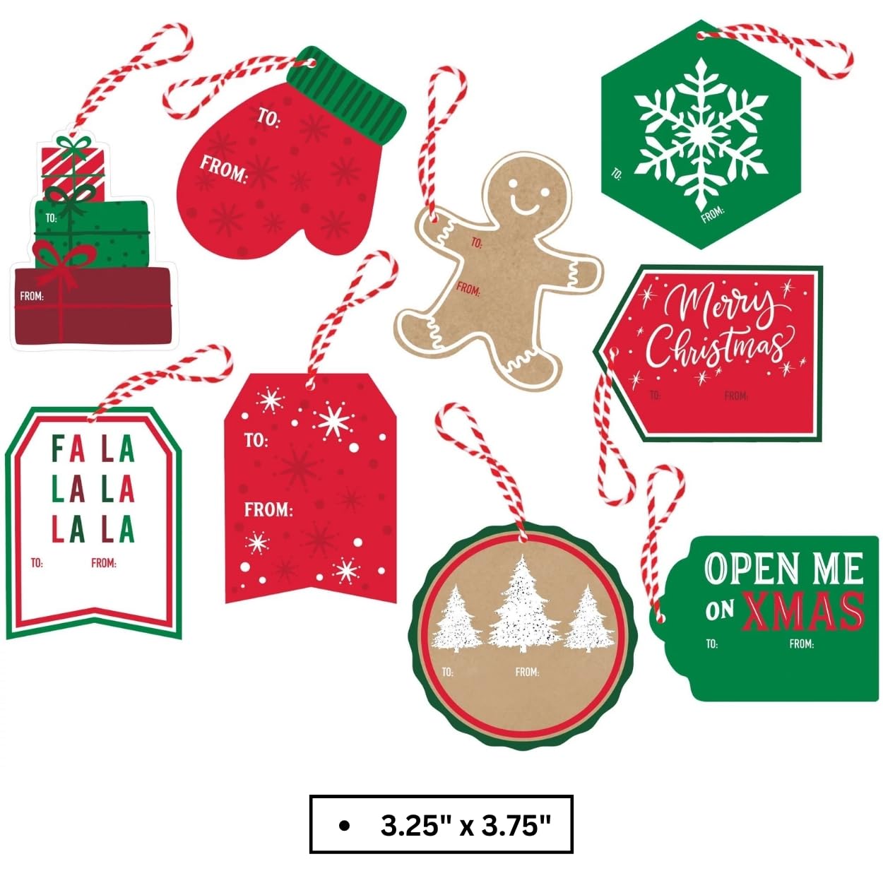 NVLTY Weihnachts-Geschenkanhänger-Set (6/144)