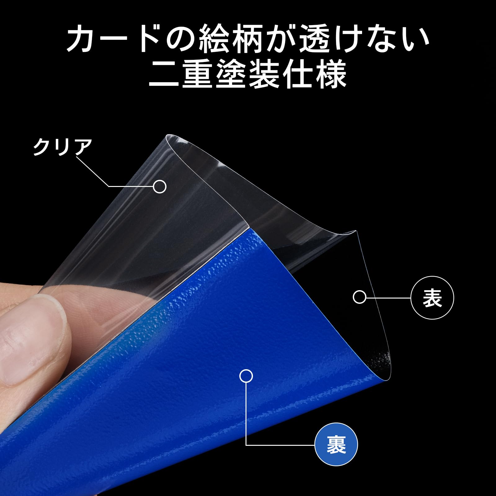 Amazon.co.jp: 【ブルー】カードスリーブ・66×92mm（100枚）クリア