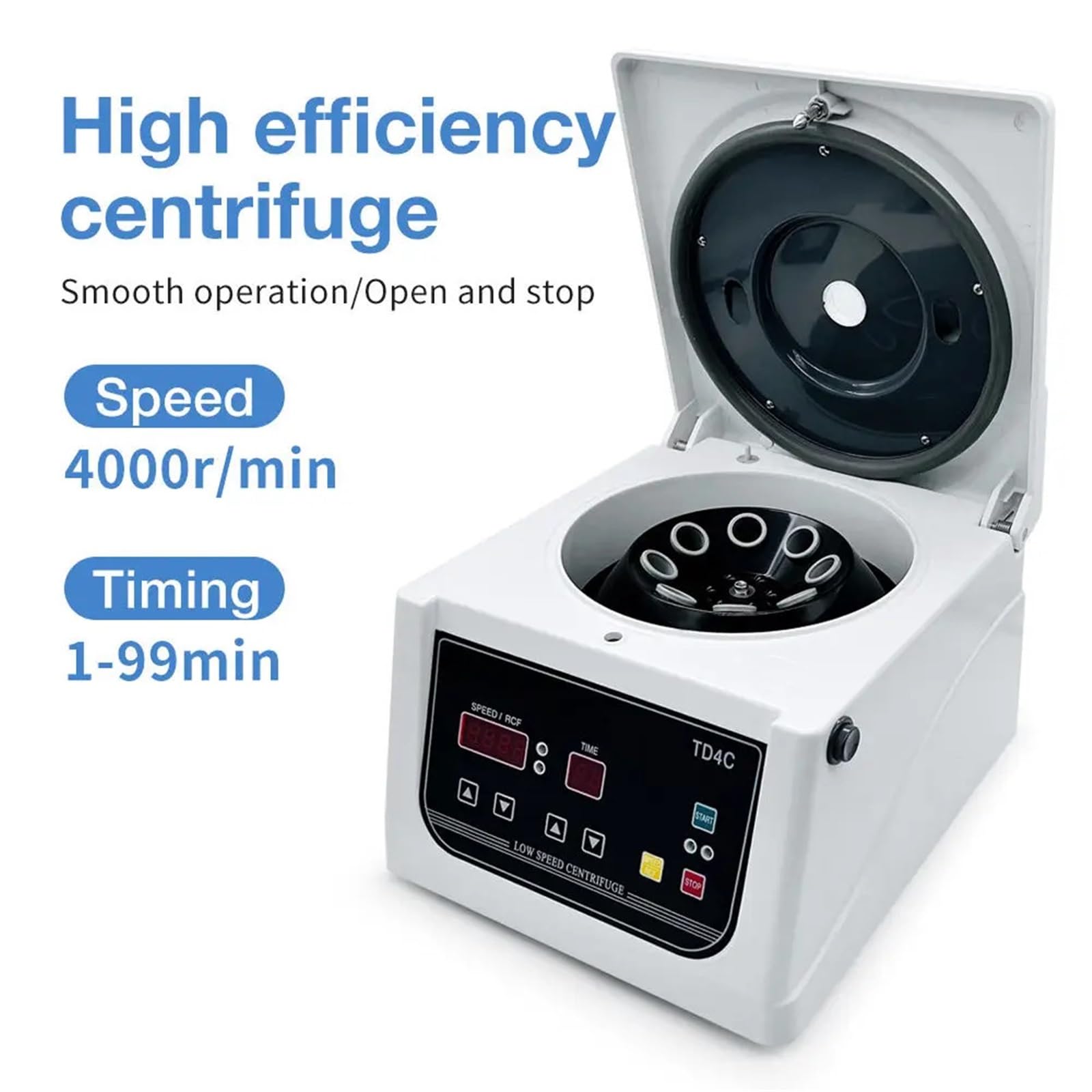 Zentrifuge, Labor-Mikrozentrifuge mit bürstenlosem Motor, 15 ml x 8 Röhrchen, digitale Zentrifuge für Laborzwecke