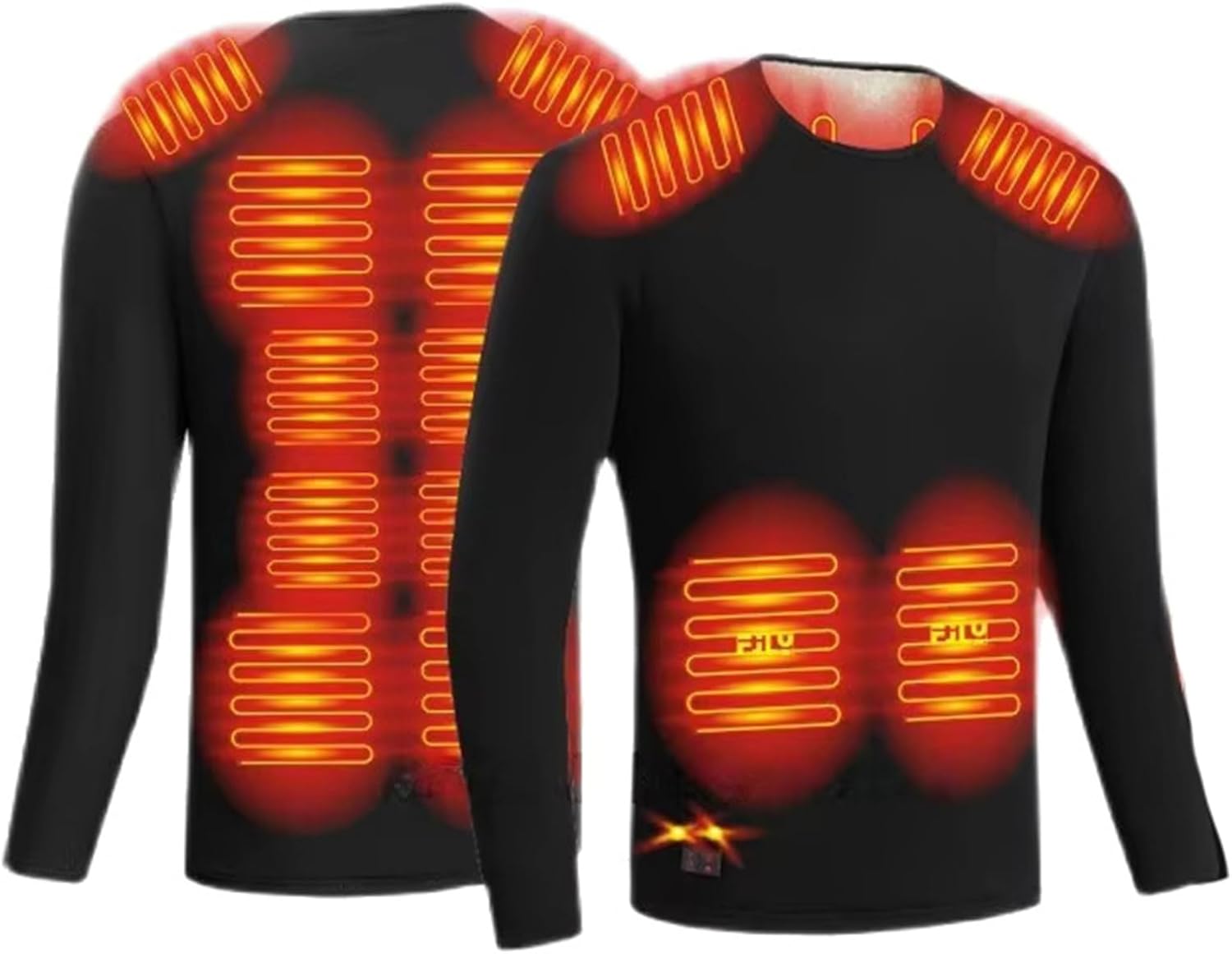 16 Zones Heated Thermal Underwear Set Base Layer Top with Control Temperature,Outdoor Sports for Biking
