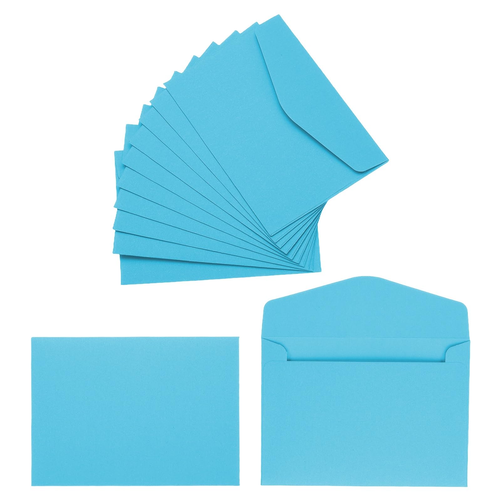 PATIKIL 120Pcs Gift Cards Envelopes, 110GSM Paper Colored Mini Envelopes Small Card Holder for Business Mailing Invitations Greeting Weddings Party, Blue, 4.5 x 3.2 Inches