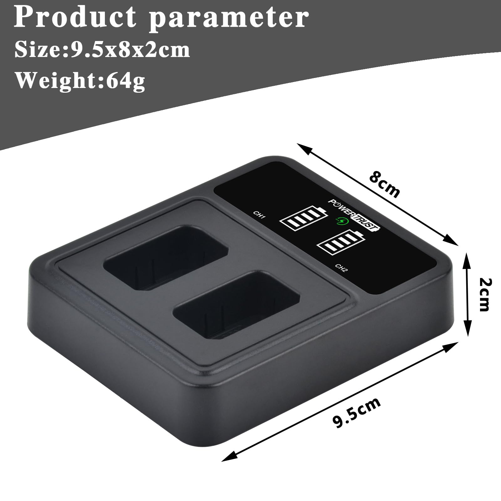 1400mAh NB-2L NB-2LH Akku mit LED-Doppelladegerät für Canon EOS 350D, 400D, PowerShot G7 G9 S30 S40 S45 S50 S60 S70 S80 Kameras