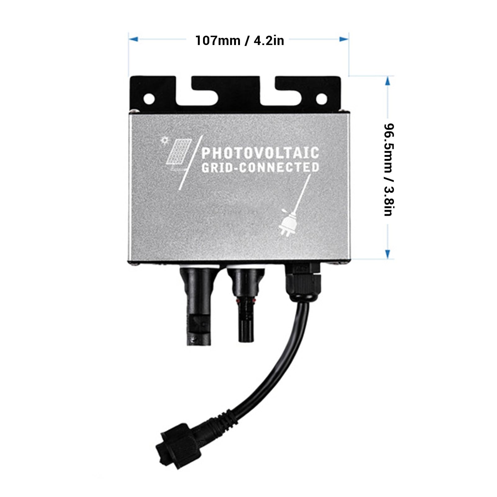 BuyWeek Inversor de Corriente Inversor de Energía, 12,5A Onda Sinusoidal IP45 Impermeable de Aleación de Aluminio para Autocaravana Camión