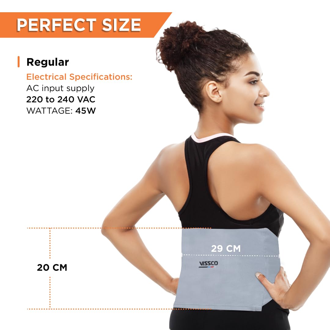 Vissco Heating Belt (Ortho) - Grey Electric Heat Therapy Belt for Pain Relief Muscle Soreness Joint Stiffness & Cramps Orthopedic Heat Pad for Back & Abdomen — Amazon image 7