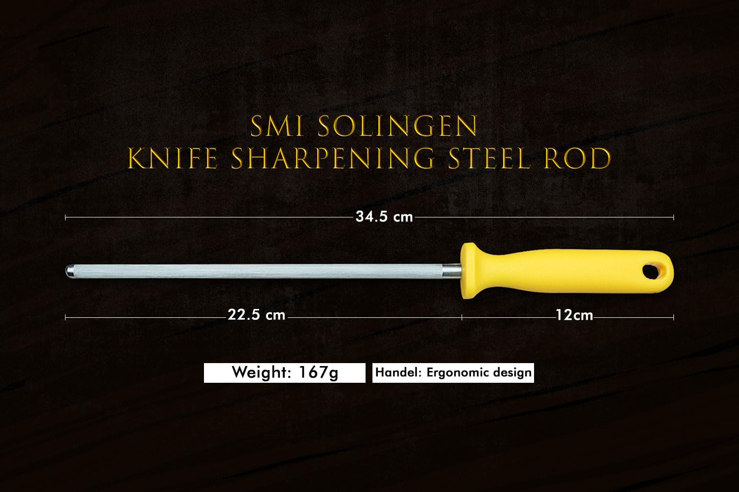 Amazon.com: SMI - 9 inch Knife Honing Steel Solingen Germany