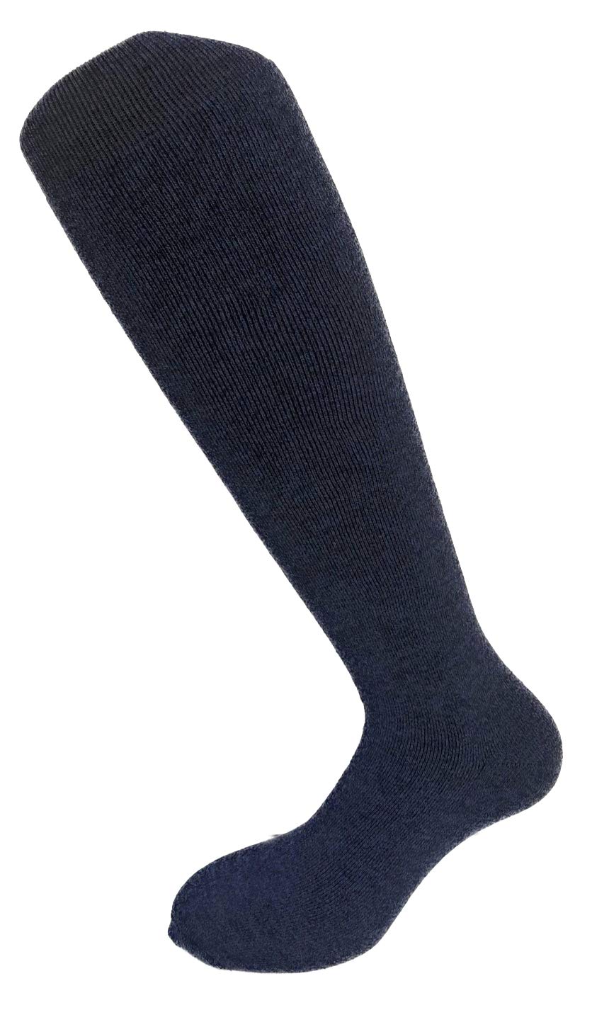 CALCETINES LARGO POLAR TÉRMICO HEAVY MOUNTAIN SKI NEGRO-AZUL-GRIS-ALTE A LA RODILLA