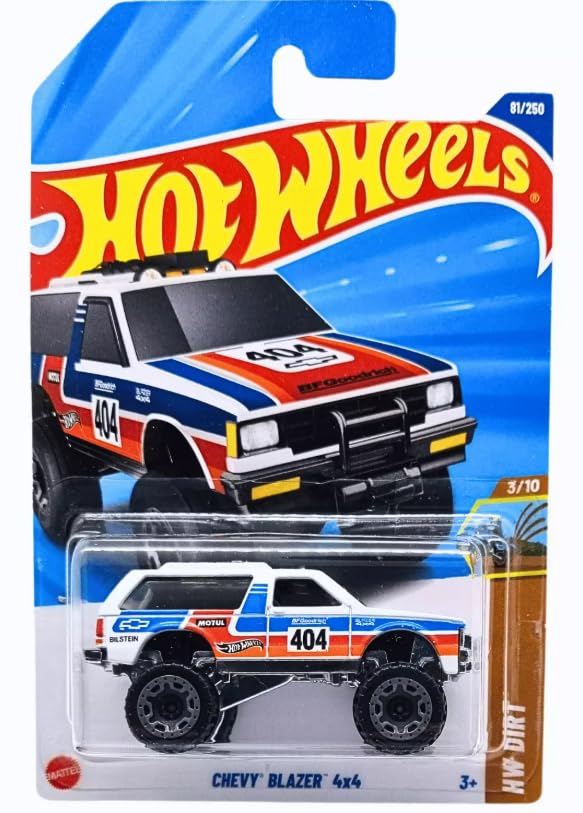 Hot Wheels Chevy Blazer 4x4 [White], HW Dirt 3/10, 81/250, 1:64 Scale Diecast