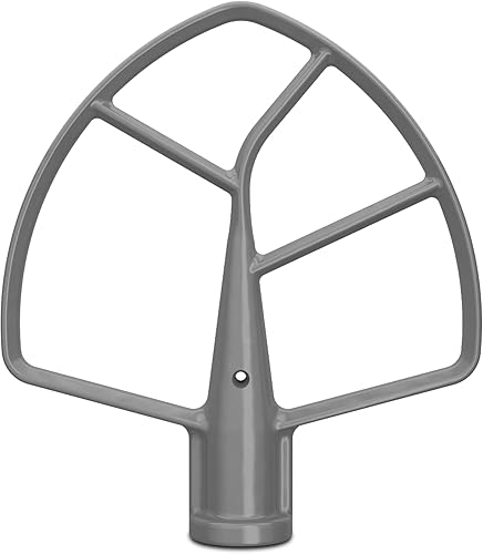 KitchenAid, KSMBLSF Batidor plano recubierto para mezcladores de soporte elevadores de tazón seleccionados, 5.5 cuartos de galón, 6 cuartos de