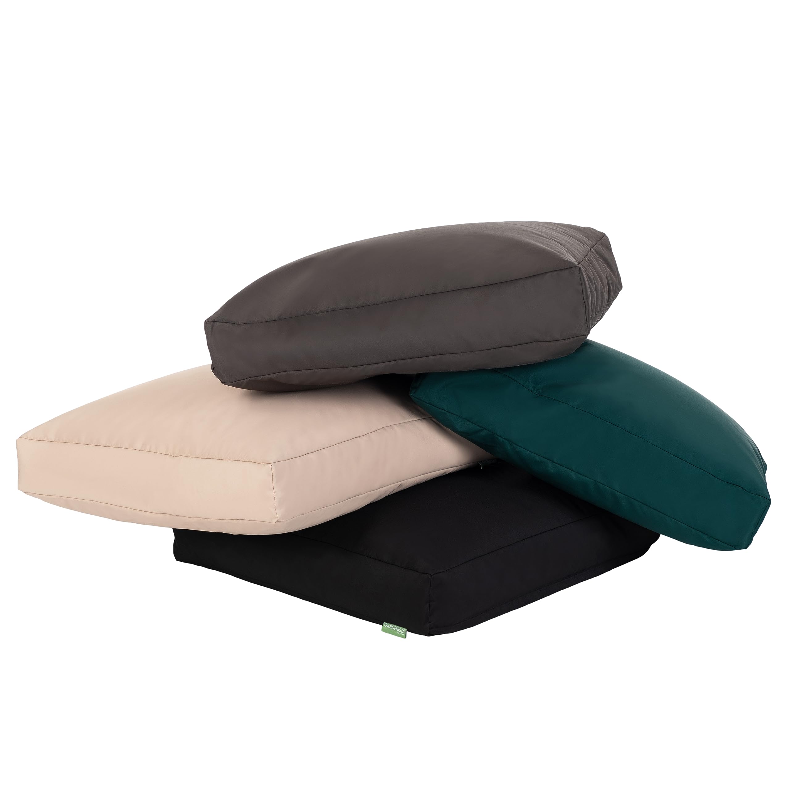 Gardenista Quadrato Cuscino da pavimento 60x60cm, Cuscino per Sedia Resistente all'acqua per Interni e per Esterni, Trapuntato Cuscino per Mobili da Giardino Morbido e Leggero (1, Pietra)