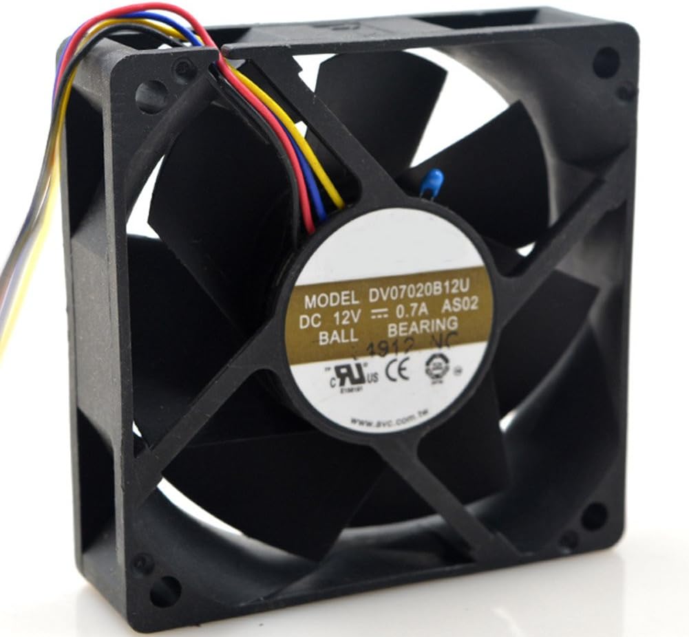DV07020B12U 7020 70mm 7cm DC 12V 0.7A Dual Ball Bearing Fan