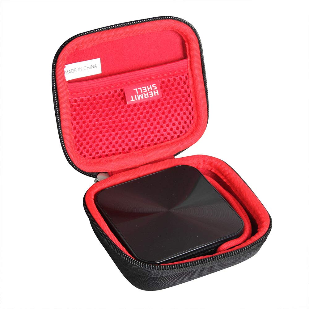 Hermitshell Hard Travel Case for KONFULON Portable Charger 10000mAh Power Bank (Black+Red)