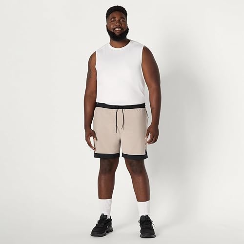 Miniatura 6 de Tienda Essentials Mens Athletic Performance Stretch Contrast Woven Gym Training Short with 6" Inseam