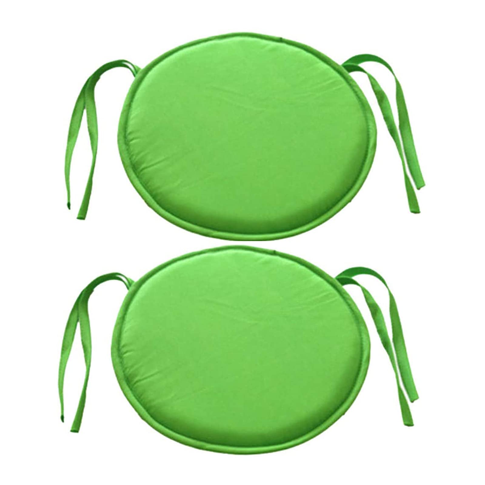 Round Chair Seat Pads, 2 Pcs Circular Waterproof Chair Cushions for Indoor Outdoor Garden Dining Bistro Patio Office Coffee Shop,Green