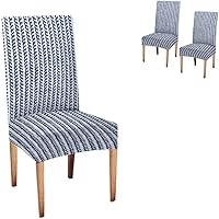 Vista 138 de TOMWISH Fundas para Sillas De Comedor 6, Fundas para sillas de comedor, pintura de arte abstracto, funda extraíble elástica de elastano para silla