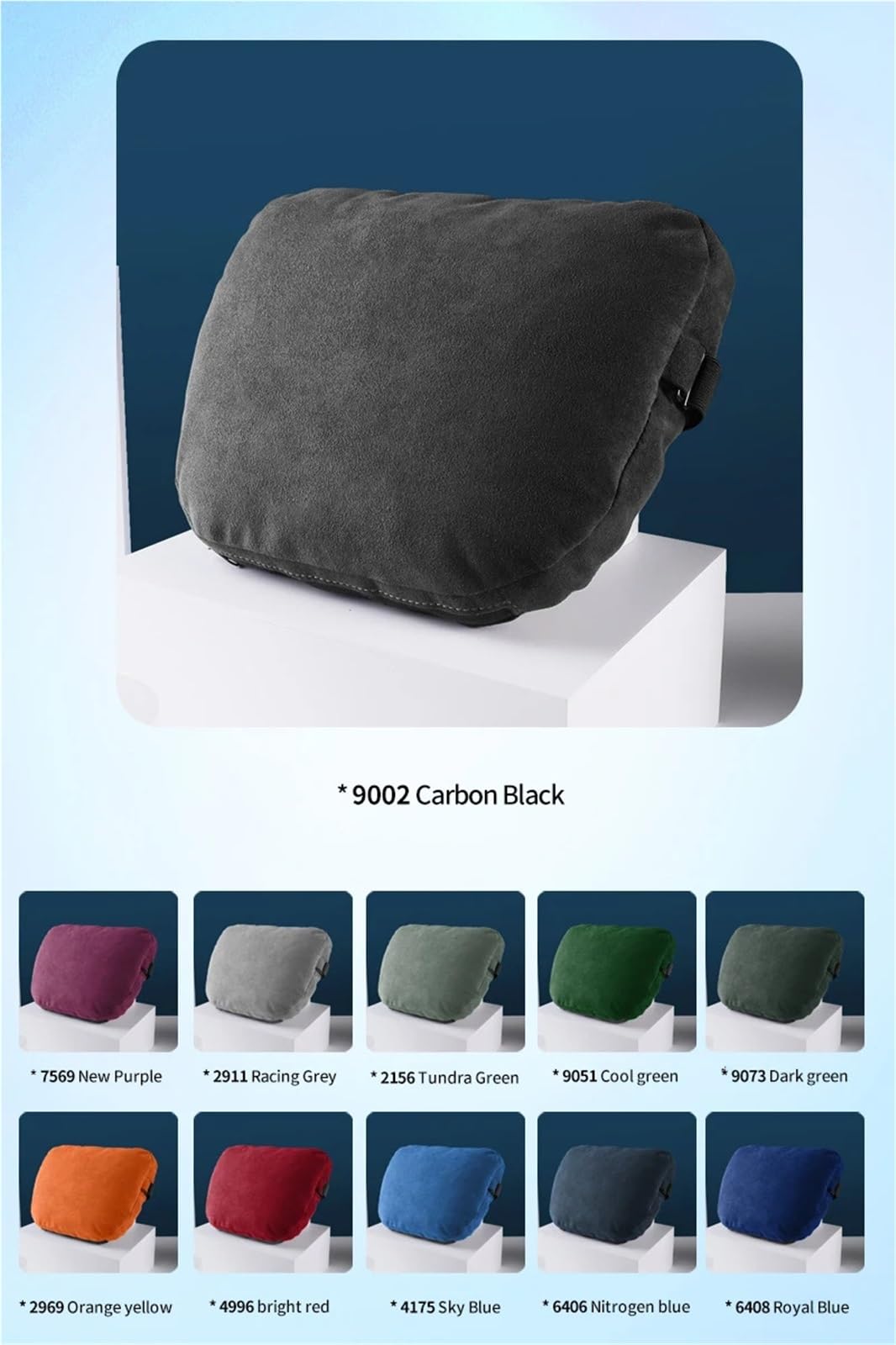 Nackenkissen Universal-Nackenkissen für die Kopfstütze des Sitzes, doppelseitig, PU-Leder, Wildleder, Memory-Kissenschutz, Reisezubehör