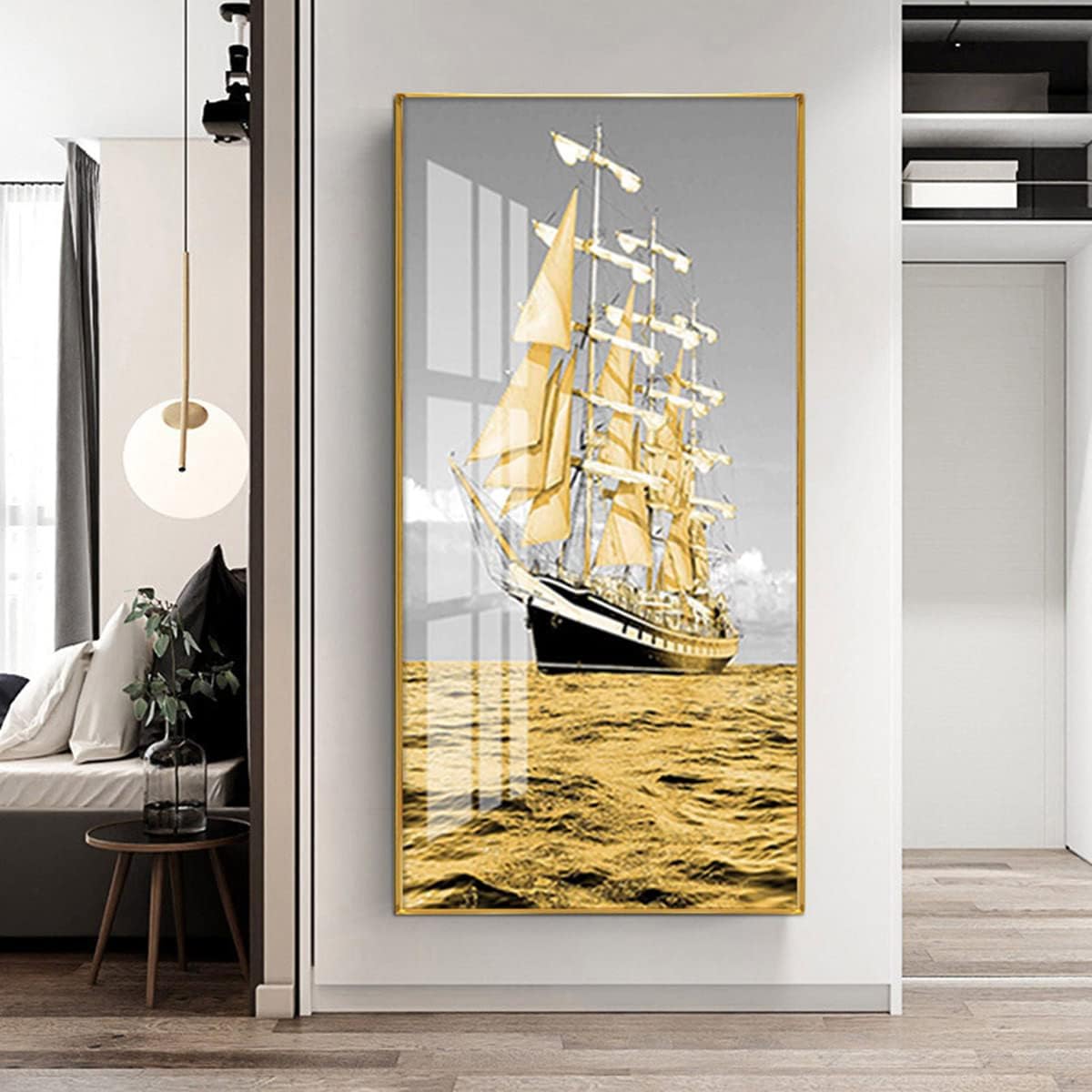 Instarry 5D DIY Diamond Painting Kits for Adults Large Size Sailboat Cross Stitch Embroidery Living Room Bedroom Wall Decor 23.6x43.3 inch