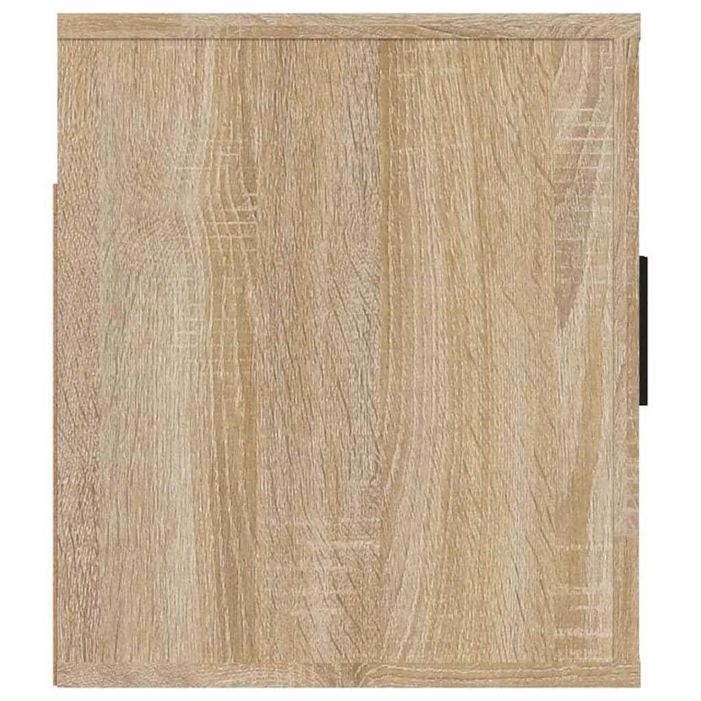 Naścienna szafka pod telewizor dąb Sonoma, 100 x 34,5 x 40 cm, pływający regał na media, wytrzymała konsola z 2 półkami, do salonu, stabilna, uniwersalna podstawka pod telewizor