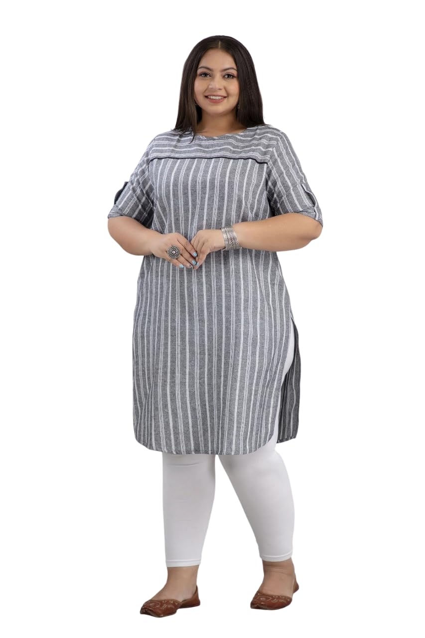 Trendy Plus Size Cotton Kurta for Women – Everyday Ethnic Wear-picture-42