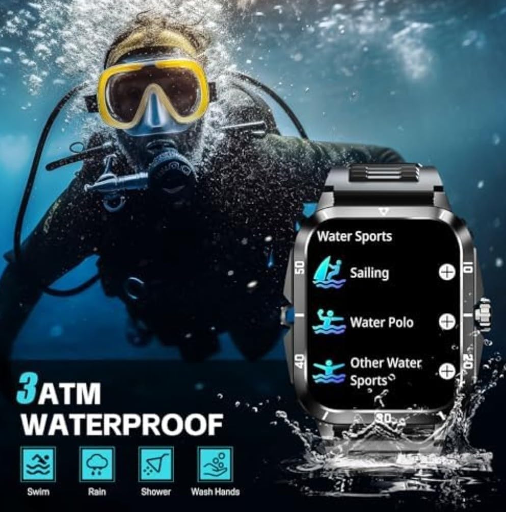 SENBONO KT71 Smartwatch displaying incoming call and message notifications.