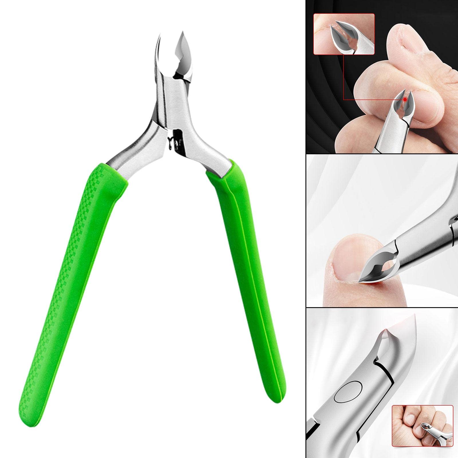 Cortauñas Cutícula Recortador Herramienta Profesional Manicura Pedicura Acero Inoxidable Mango Antideslizante Adecuado para Uñas de Manos Y Pies Uso D