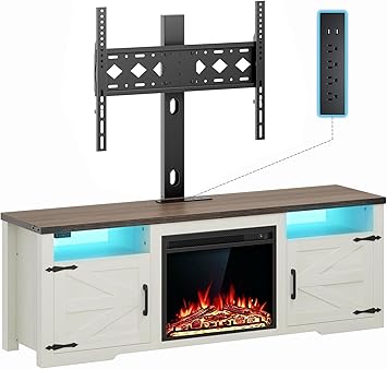 Amazon.com: ROCHECASA Fireplace TV Stand with Mount, Entertainment ...