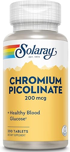 Solaray Tabletas de picolinato de cromo, 200 mcg  200 unidades