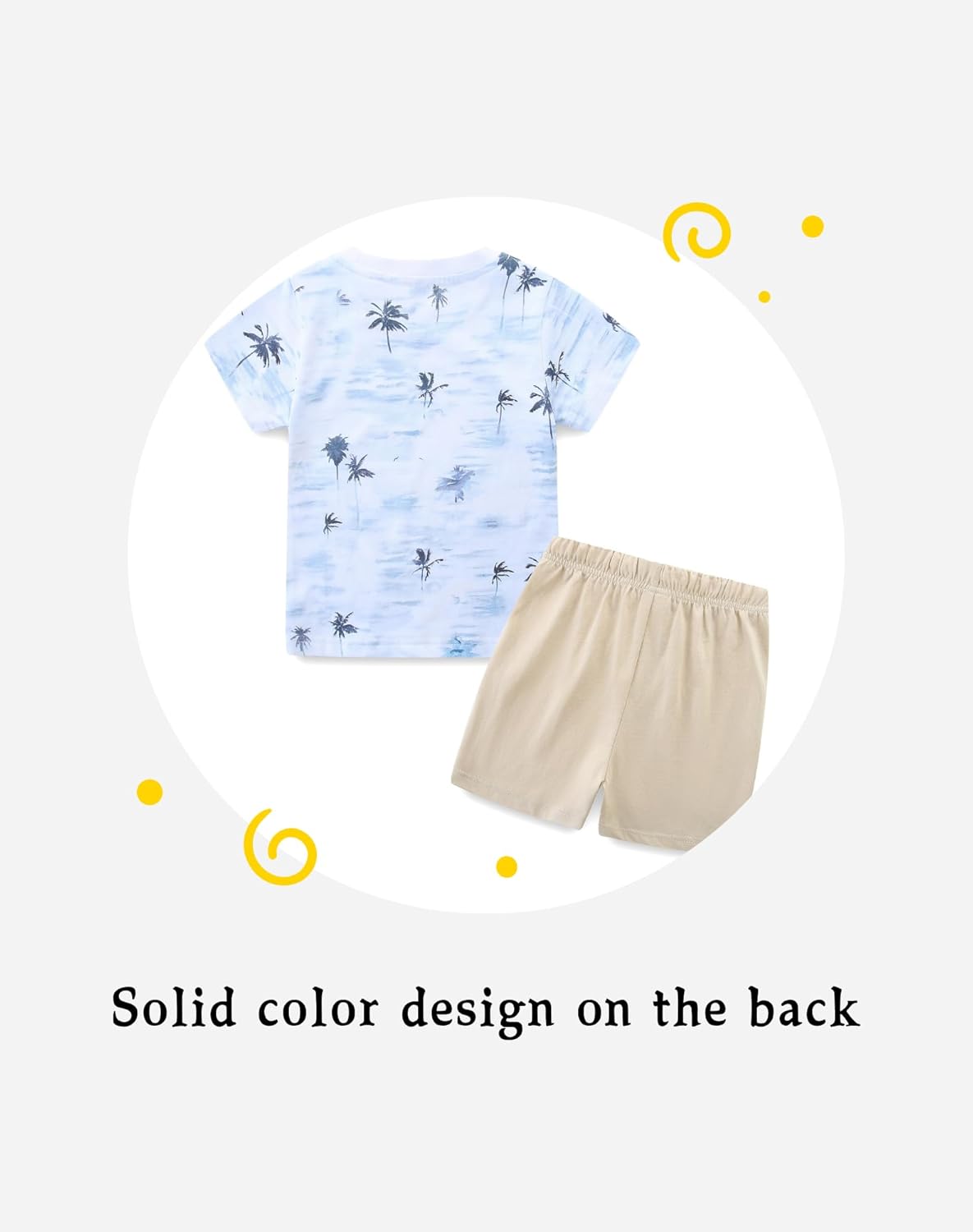 Toddler Boy Clothes Cute Kids Cotton Summer Outfits Casual Short Sleeve Shorts Set For Boys 1-7 Years - Image 2
