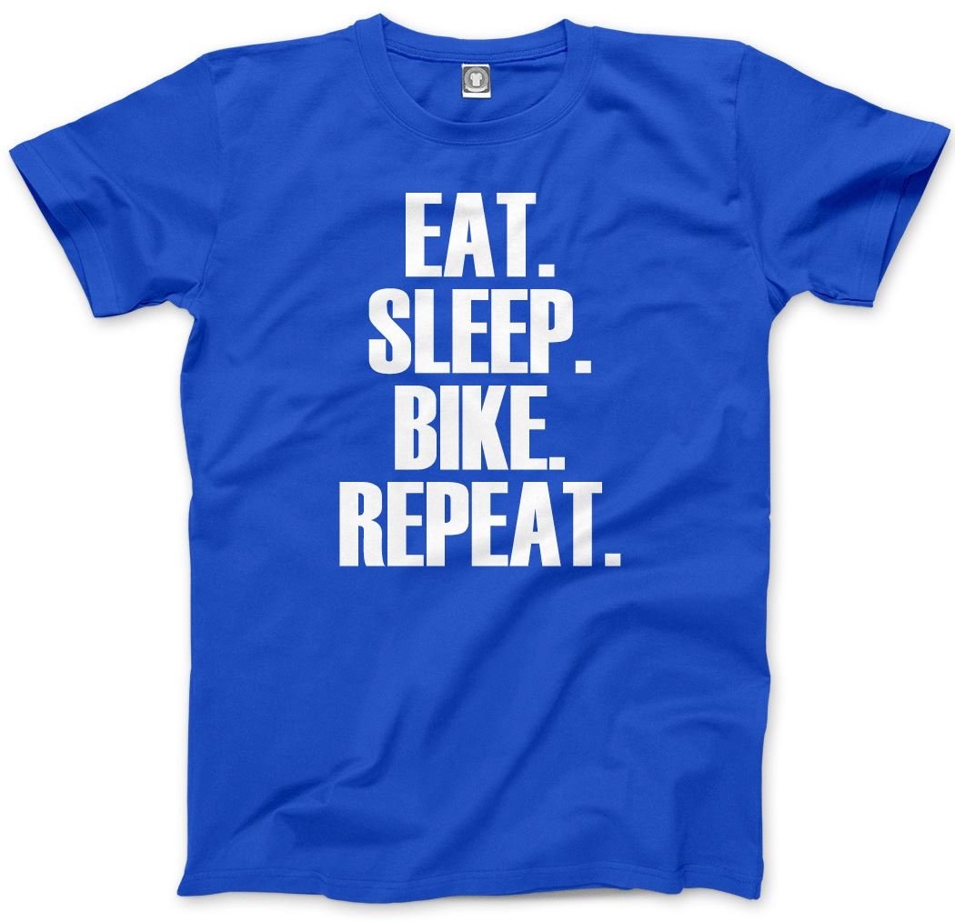 Hotscamp Blue Eat Sleep Bike Repeat Kids T-Shirt - 9-11 Years