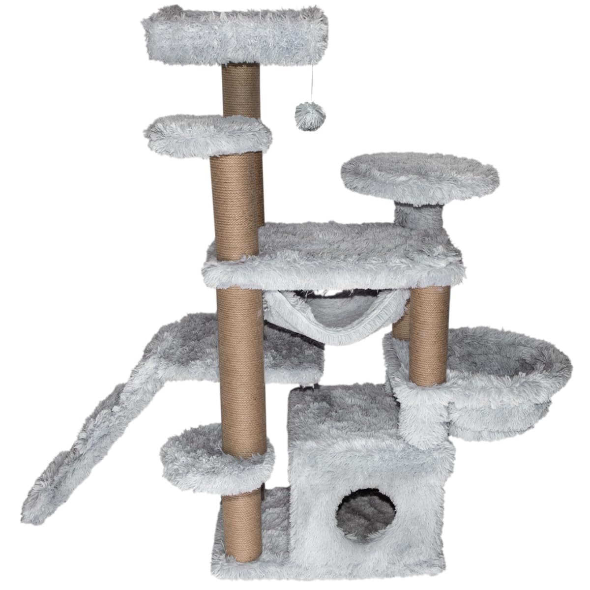 Griffoir Fluffy Cheveux Longs Topmast Paris Gris pour chat