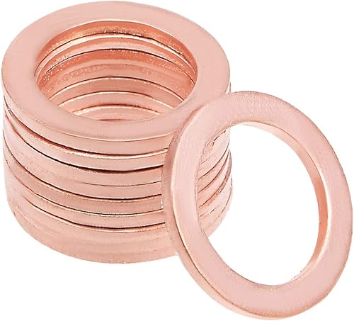 uxcell Arandela plana de cobre de 0.551 in x 0.787 in x 0.059 in para tornillo de tornillo