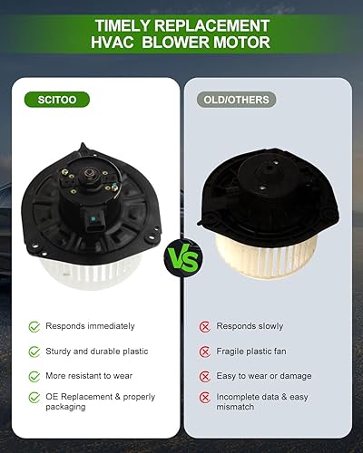 Vista 183 de SCITOO 700188 Reemplazo del motor del ventilador HVAC con jaula de ventilador para Toyota Tacoma 2005-2015, reemplazo OE - 87103-04043, 87103-04044
