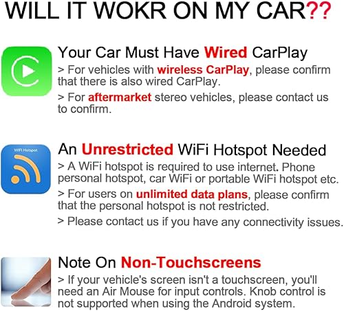 Miniatura 6 de ONINCE CarPlay Magic Box, adaptador inalámbrico CarPlay y Android Auto y transmisión al coche a través de NetflixYouTubeHuluDisney+USB, caja