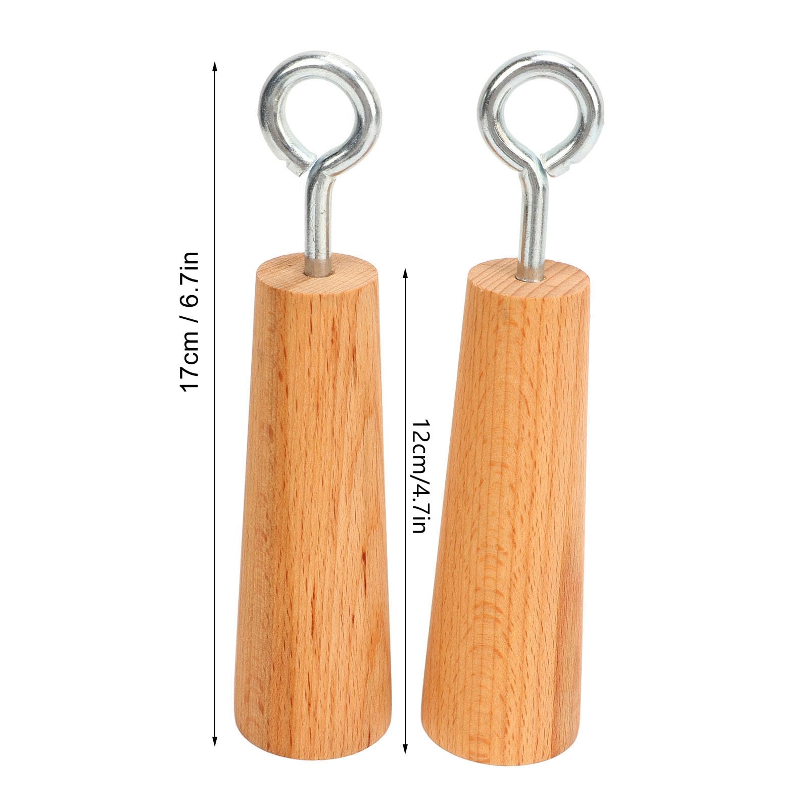 lvifloae Wooden Pull Up Grips Wooden Finger Strength Trainer Home Gym Upper Body Core Grip Strength Training Handle Pull Up Fitness Accessories Home Gym Workout