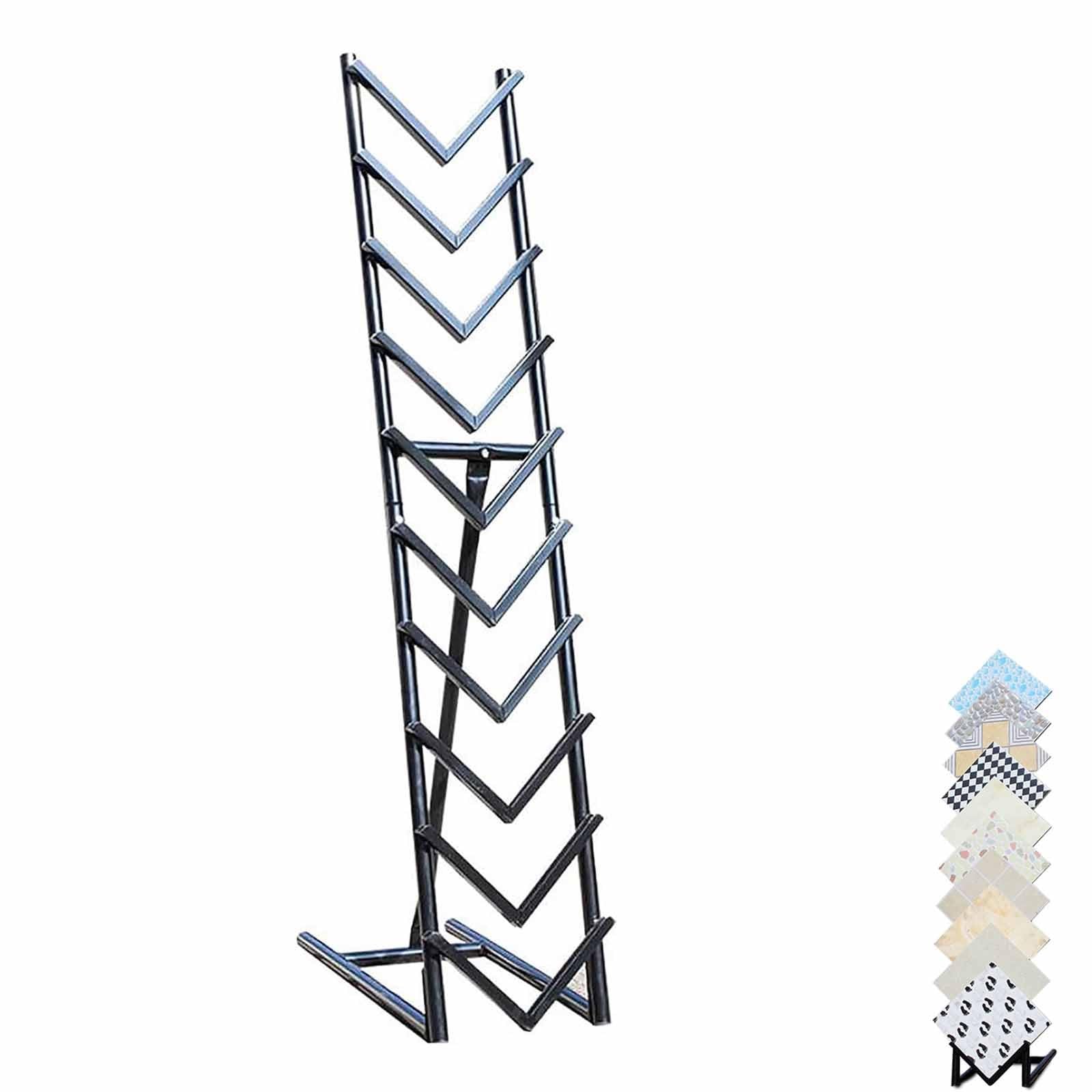 Marmor-, Fliesenregale Hölzerne Teller Display Ständer für 6 8 10 12-Zoll-Muster, Hochbelastbar Stehend Bodenfliese Display-Ständer, Kommerziell Werbetafel Ständer Rahmen für Platz sparen ( Size : Sin