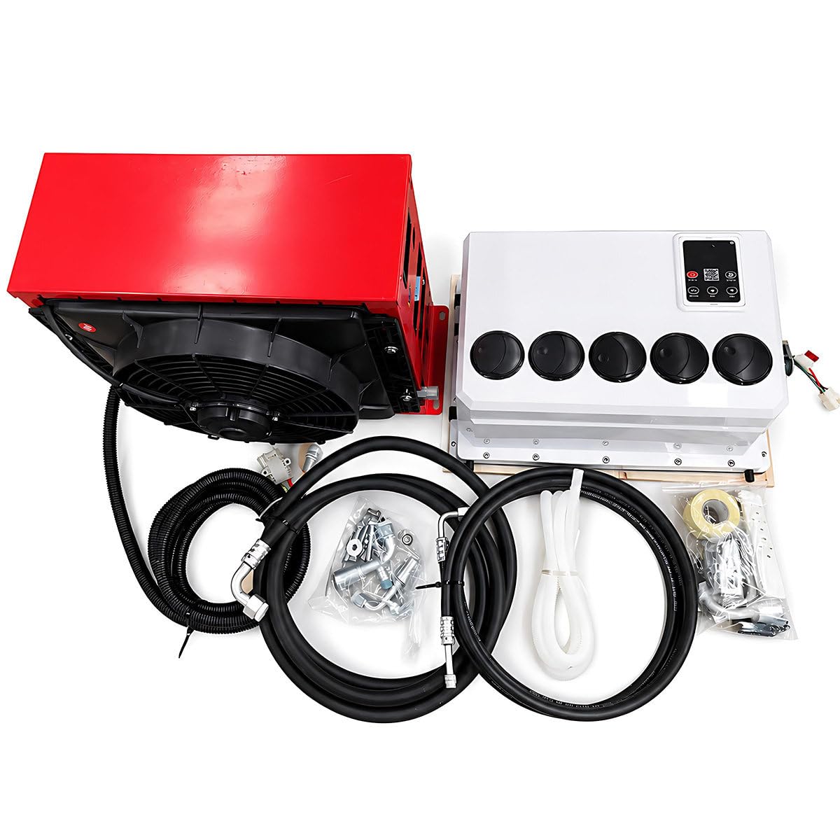 12V Condizionatore d'Aria Universale per Camion,12000 BTU, Raffreddamento rapido, Silenzioso, Protezione Bassa Tensione, compressore rotativo. per RV, Camper, rimorchi, Camion, escavatori. 24V