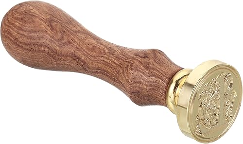 Miniatura 22 de PATIKIL Sello de cera del alfabeto E, sello de cera de sellado de letra inicial, clásico retro, 0.98 pulgadas, cabeza de latón retro extraíble