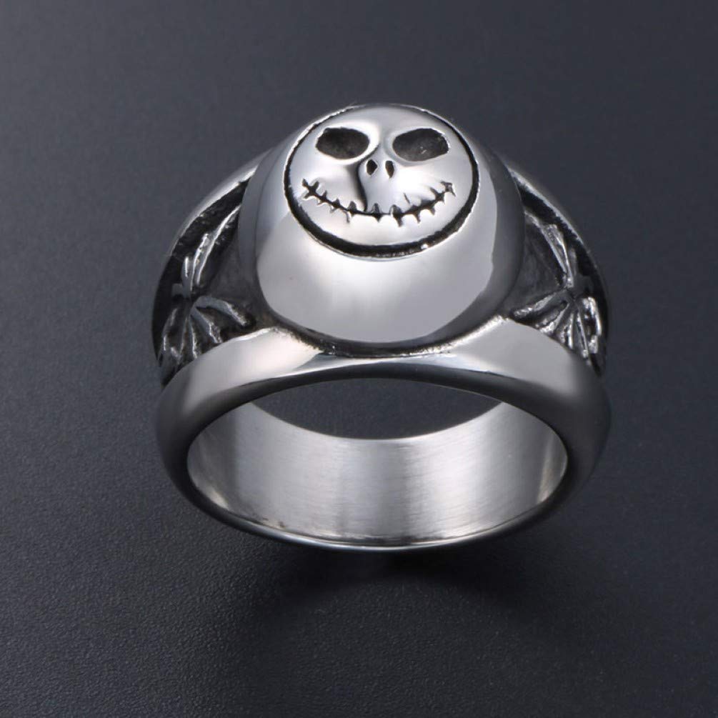 Jack Skellington's Adventure Ring Titanium Steel Punk Dark Christmas Fantasy Band per fan