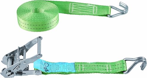 CONNEX B34416 Lashing Strap 6mx35mm 2000kg Ratch, Green, 6 m x 38 mm