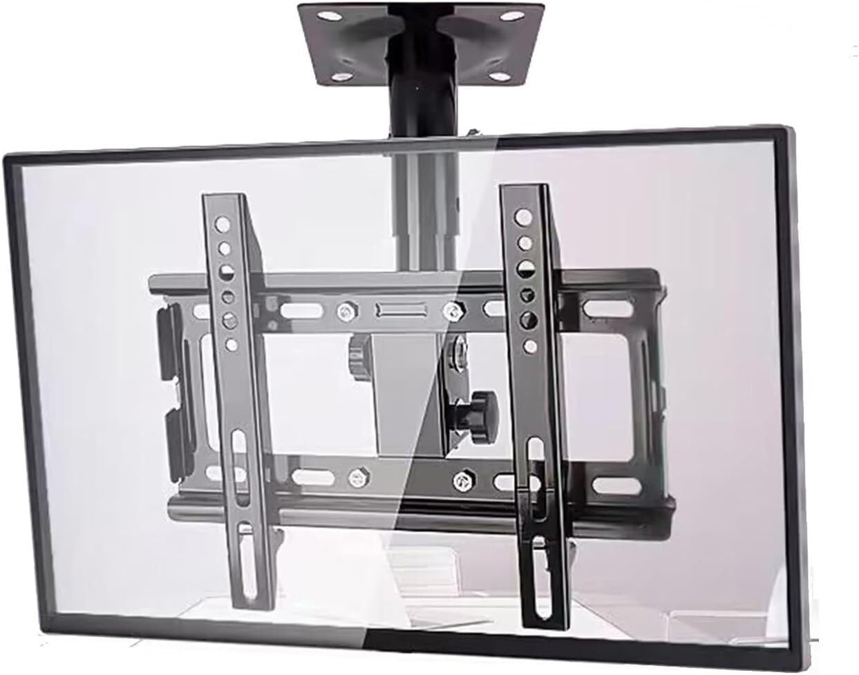 Support télé au plafond télescopique et inclinable pour charpente voûtée et écran 55"