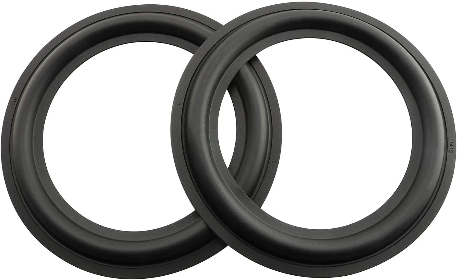 Rubber Ring 2PCS 6.5Inch Black Speaker Rubber Foam Edge Surround Rings Repair Kit for Speaker Repair or DIY