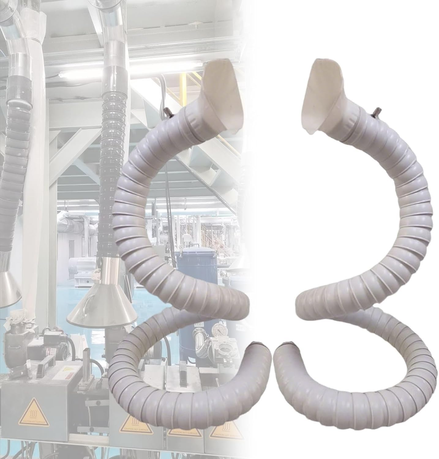Manguera de ventilación flexible, resistente al calor, flexible para sistema de eliminación de aire y humos, brazo extractor de humos expandible, 200 cm de longitud, 45 mm de diámetro interior
